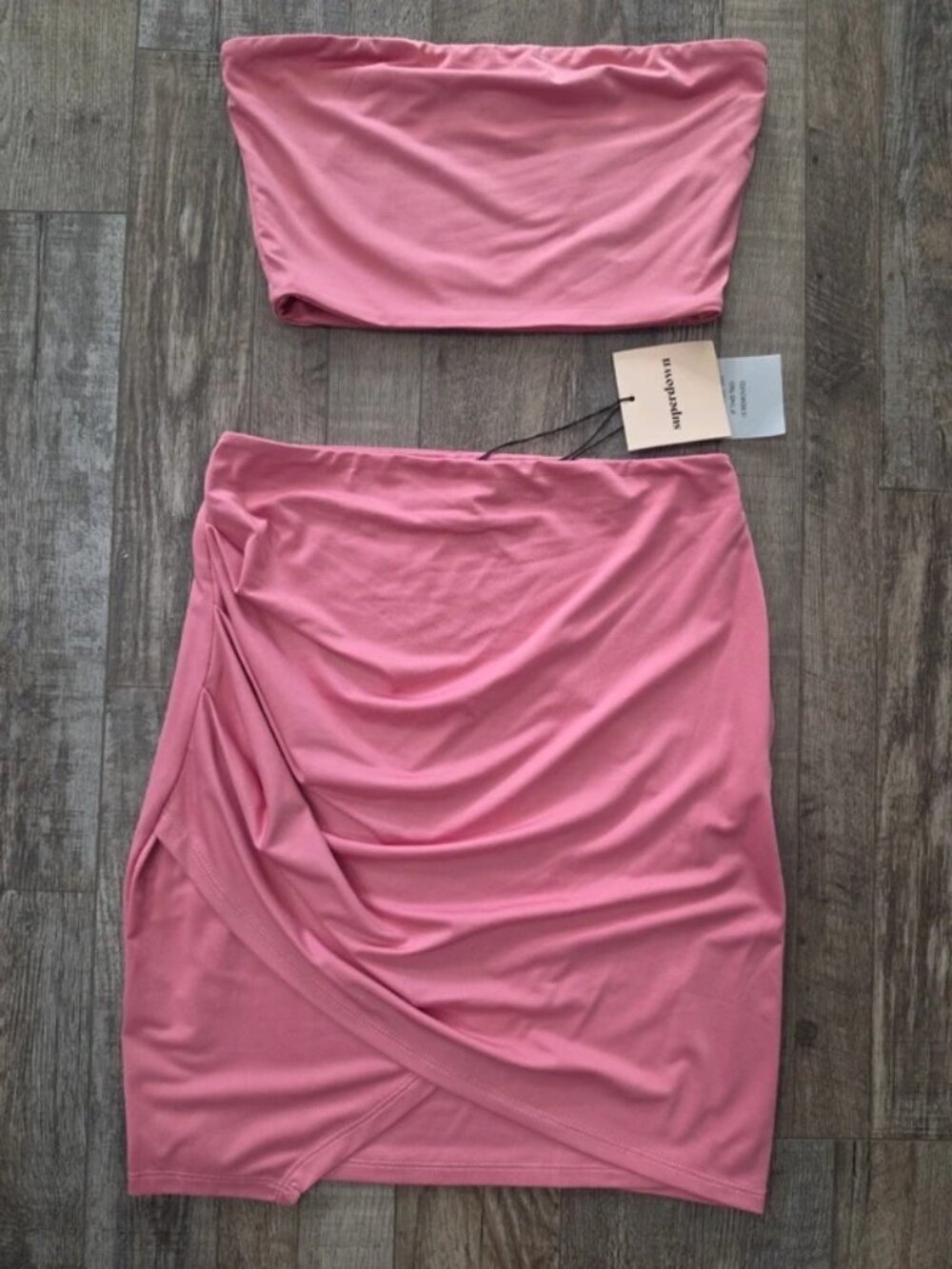 NWT XS Superdown 2 piece pink rose matching set vacation going out